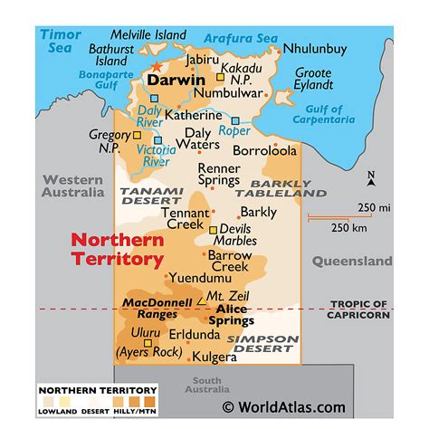 Northern Territory Map .